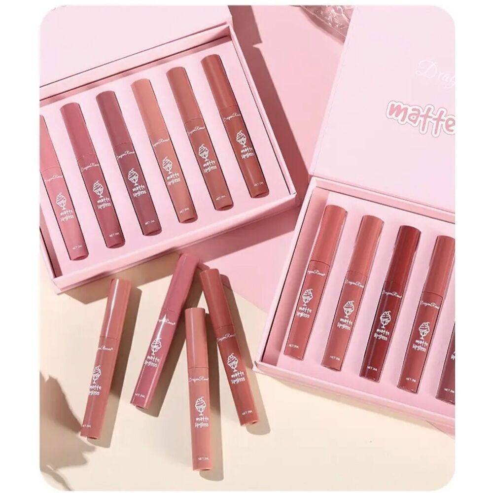 NWT in Box 12 Super Long Lasting 24hr Matte lipgloss 2 Boxes 6 lip gloss each